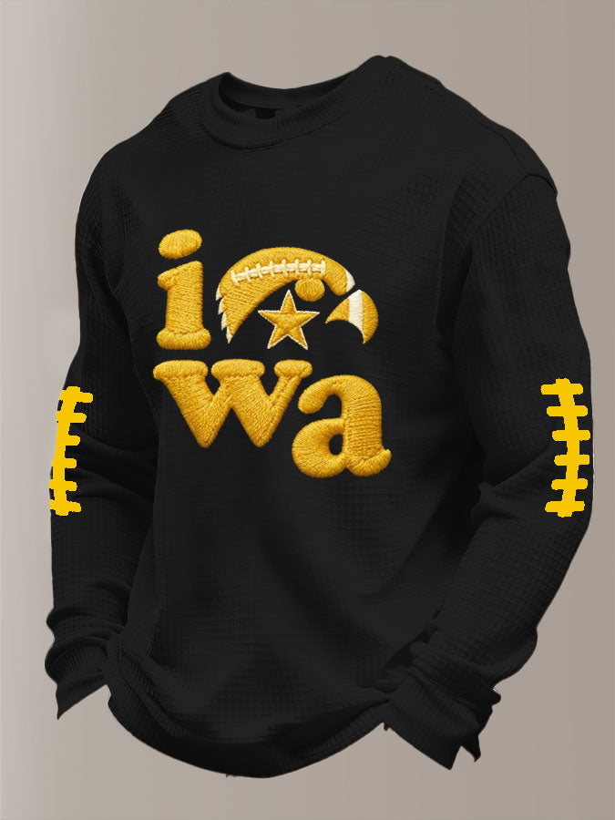 Men'S Football  Printed Waffle T-Shirt