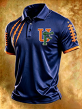 Men's Retro Rugby Collar Polo T-Shirt
