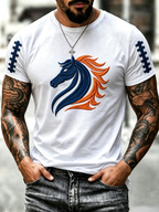 Men'S Football Fan  Print Casual T-Shirt