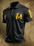 Men's Football Sports Casual Polo Shirt