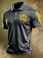 Men'S Football Printed Polo Shirt