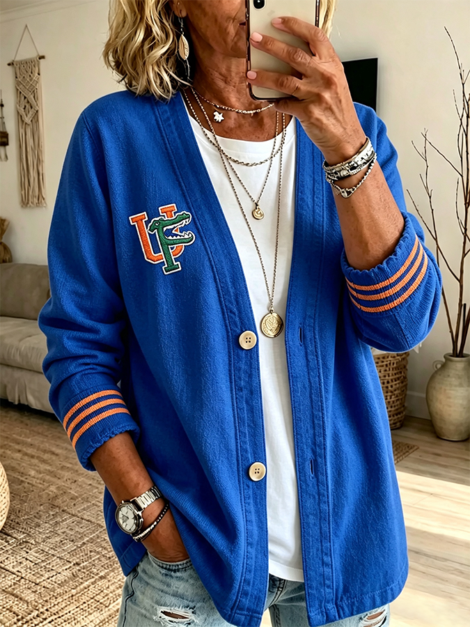 Women'S University Football Fan Cardigan