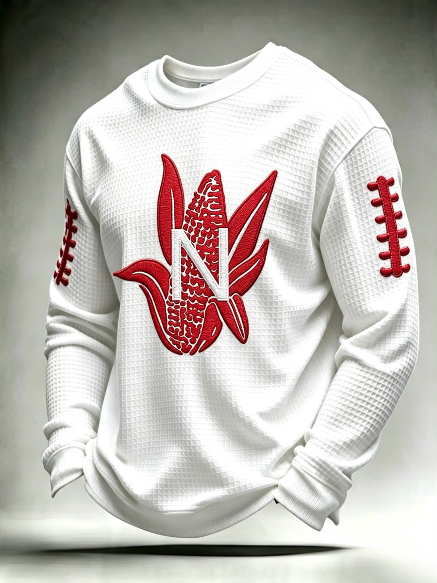 Men'S Football Printed Waffle T-Shirt