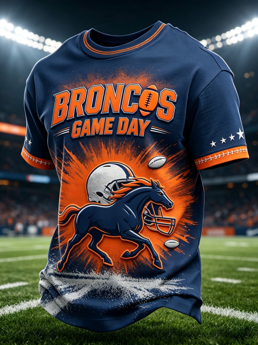 Men's Football Game Print Casual T-Shirt