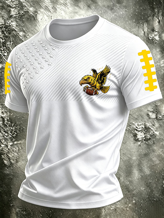Men's Football Printed Short Sleeve T-shirt