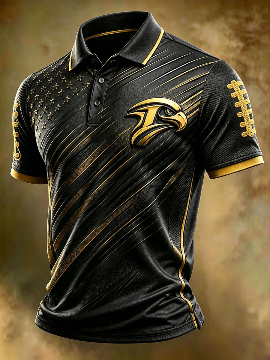 Men'S Football Printed Polo Shirt