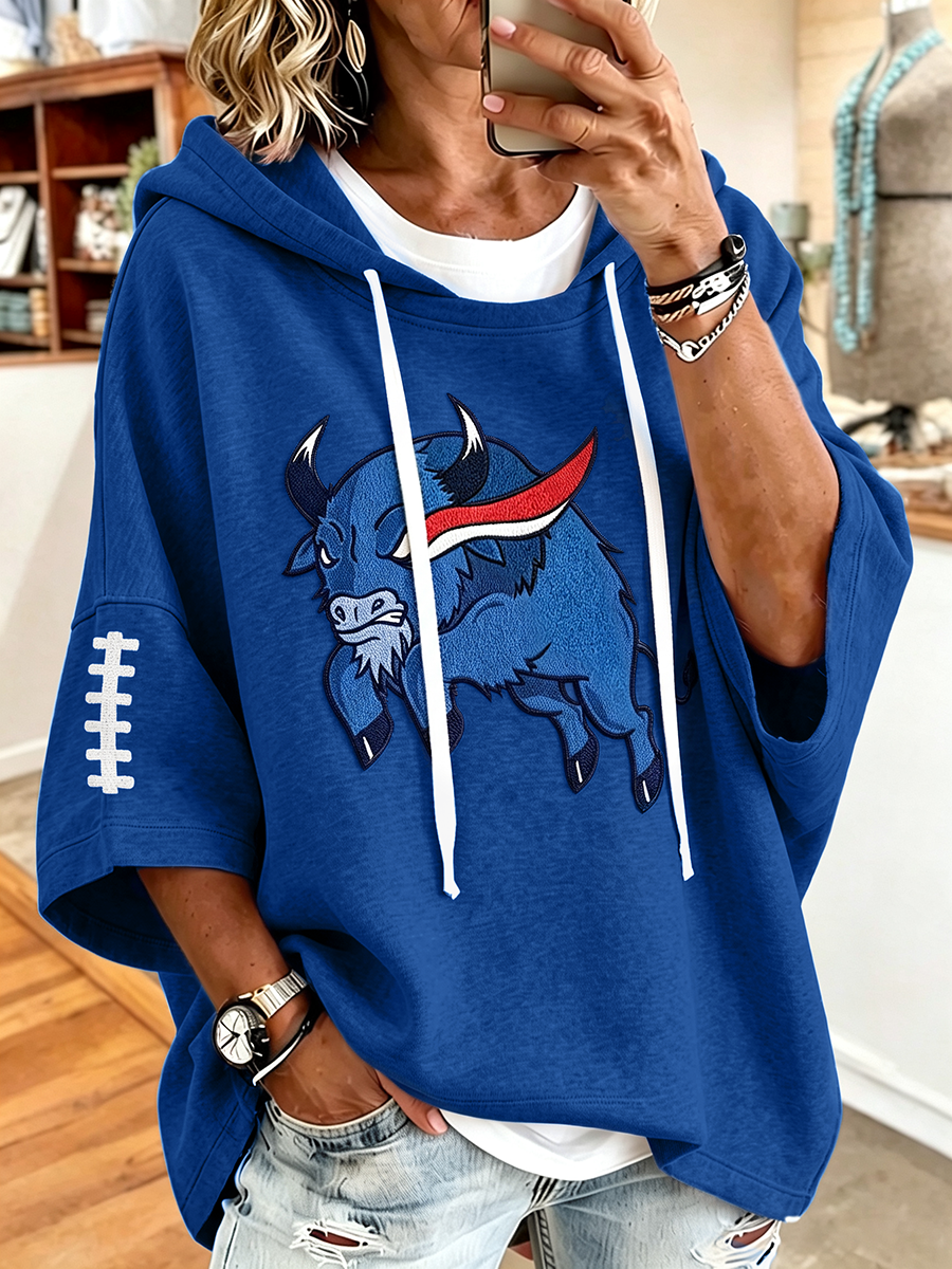 Women'S Go for it! Sports Loose Hoodie
