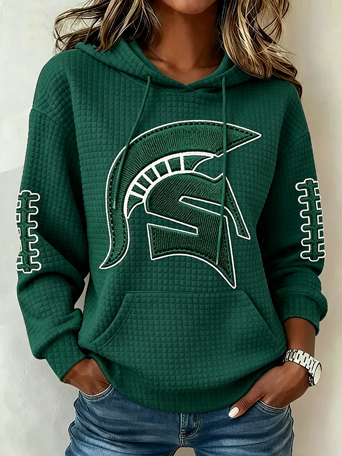 Women's Football Print Sweatshirt