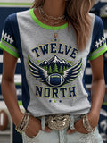 Women's Football Gameday Gift For Football Fans Casual Tee