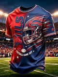 Men's Football Game Print T Shirt