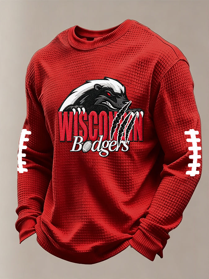 Men'S Football Printed Waffle T-Shirt