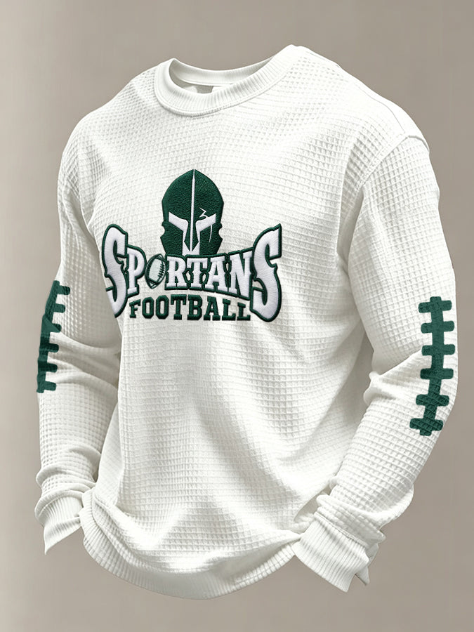 Men'S Football  Printed Waffle T-Shirt