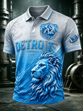 Men'S Football Fan Printed Polo Shirt
