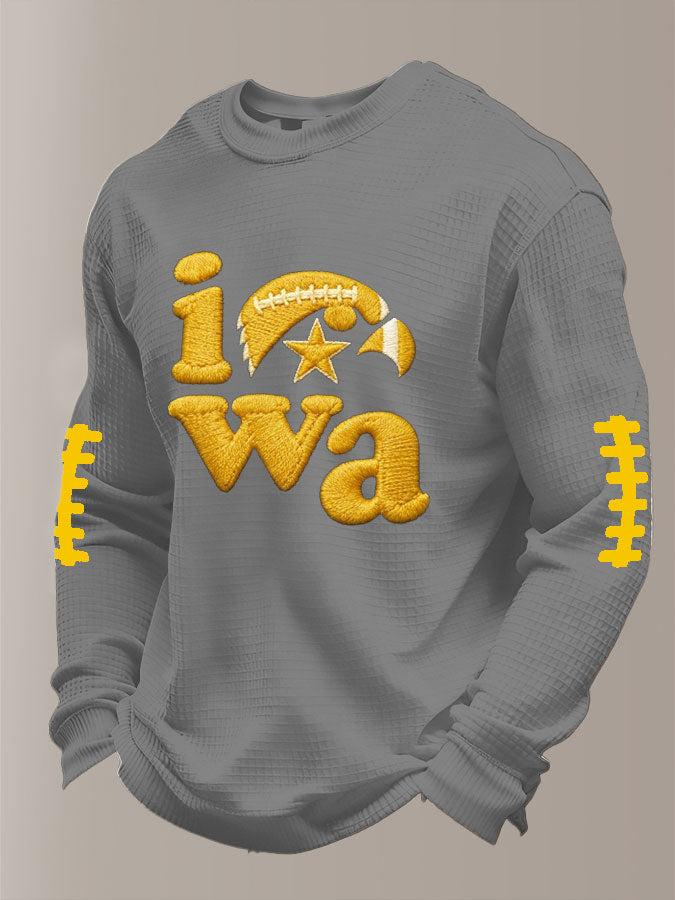 Men'S Football  Printed Waffle T-Shirt