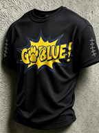 Men's Rugby Waffle Round Neck T-Shirt
