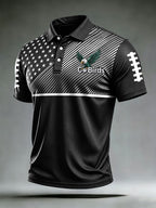 Men'S Football Print Casual Polo