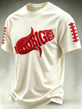 Men's Football Print Waffle T-Shirt