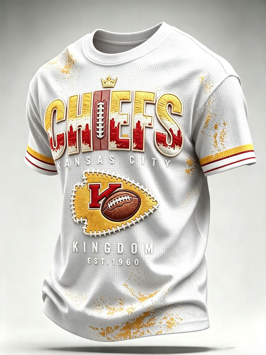 Men'S Football Fan Waffle T-Shirt