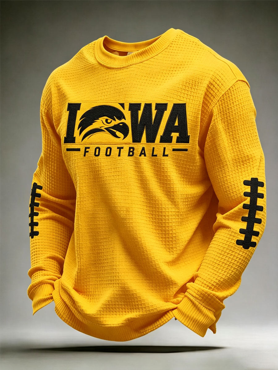 Men'S Football  Printed Waffle T-Shirt