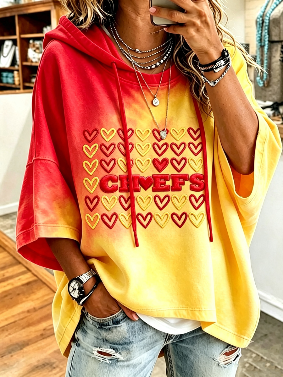 Women'S Football Printed Short Sleeved T-Shirt
