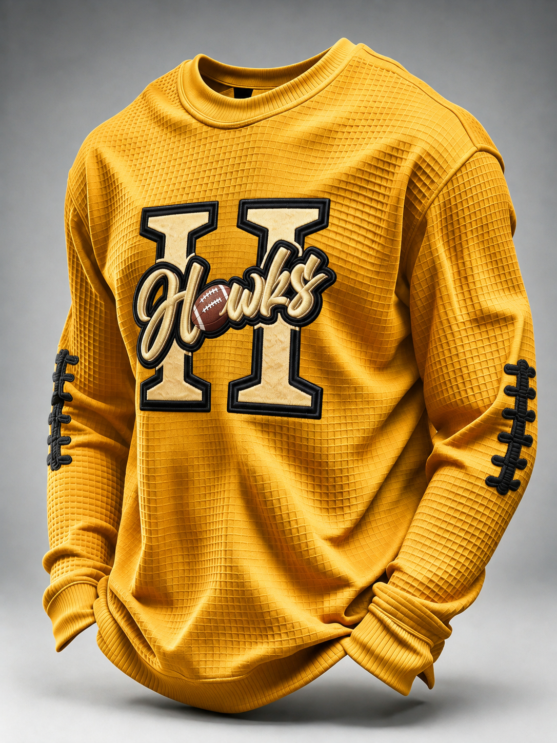 Men'S Football Fans Printed Waffle T-Shirt