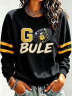 Women'S Retro Rugby Round Neck Sports Shirt