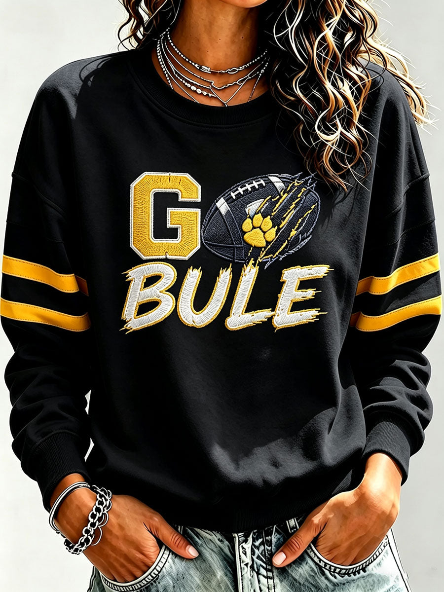 Women'S Retro Rugby Round Neck Sports Shirt