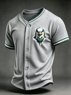 Men's Football Print Waffle V-neck Cardigan