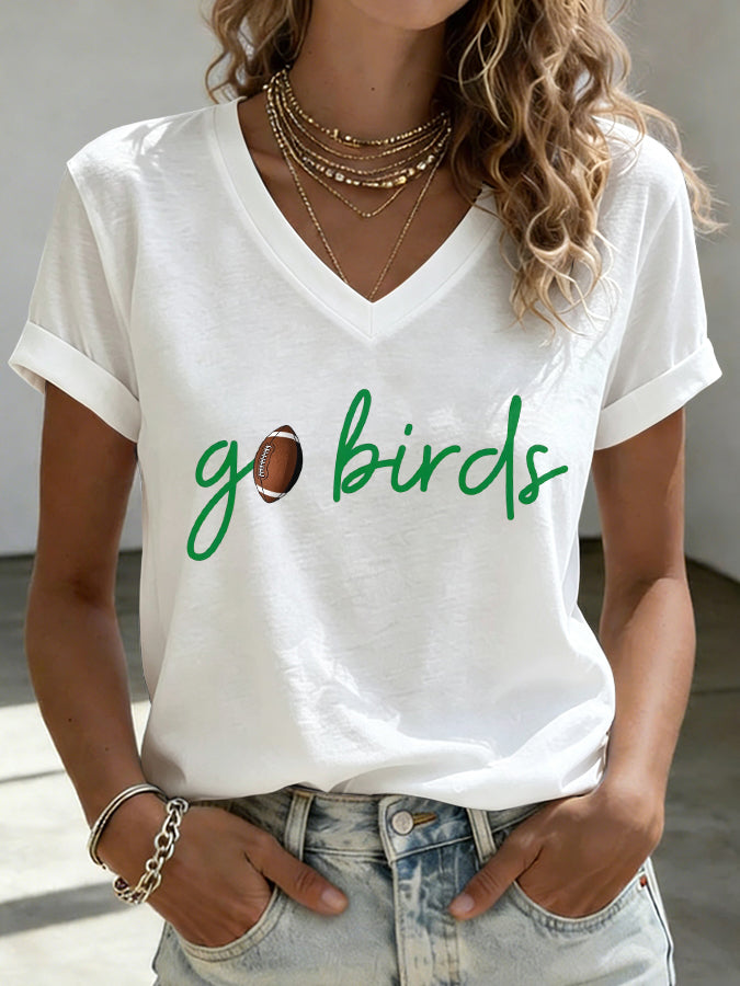 Women's Football Printed Casual Sweatshirt