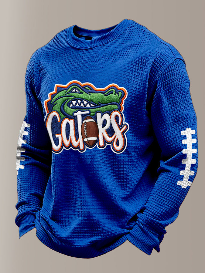 Men's Rugby Pattern Waffle T-shirt