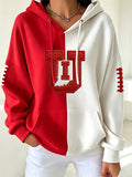 Women's Football Printed Hooded Sweatshirt