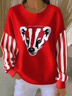 Women'S Football Print Casual Sweatshirt