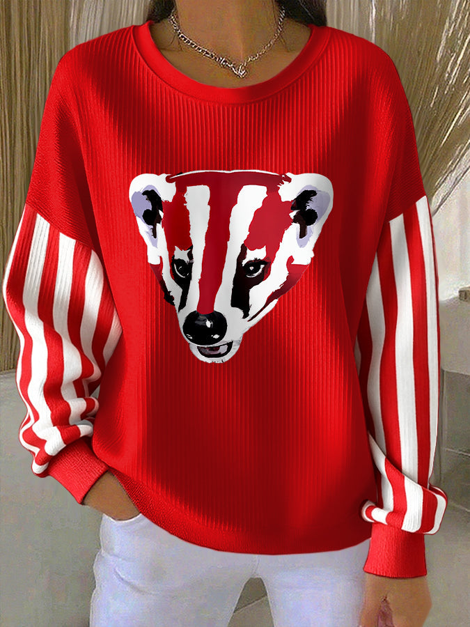 Women'S Football Print Casual Sweatshirt