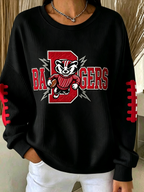 Women'S Football Print Casual Sweatshirt