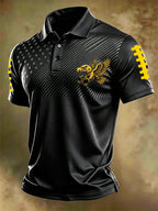 Men'S Football Printed Polo Shirt