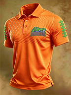 Men'S Retro Rugby Collar Polo T-Shirt