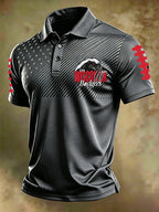 Men'S Football Printed Polo Shirt