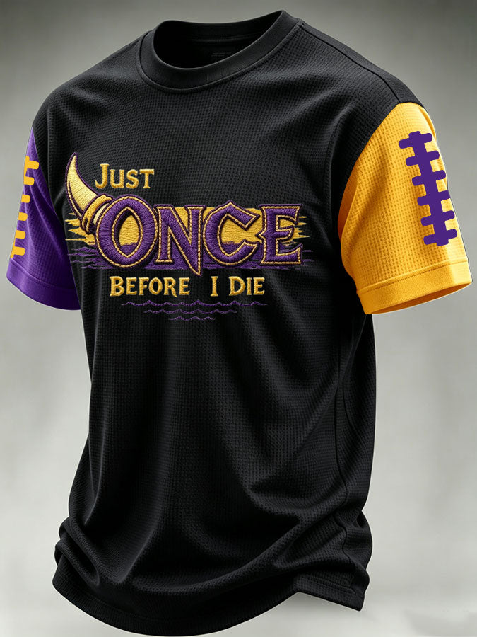 Men'S Football Print Waffle T-Shirt