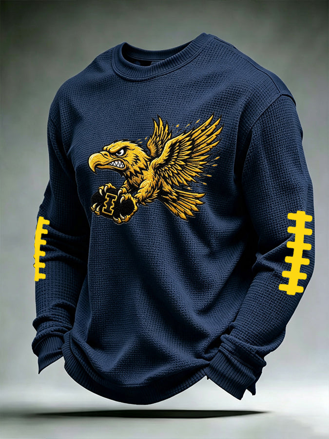 Men'S Football  Printed Waffle T-Shirt