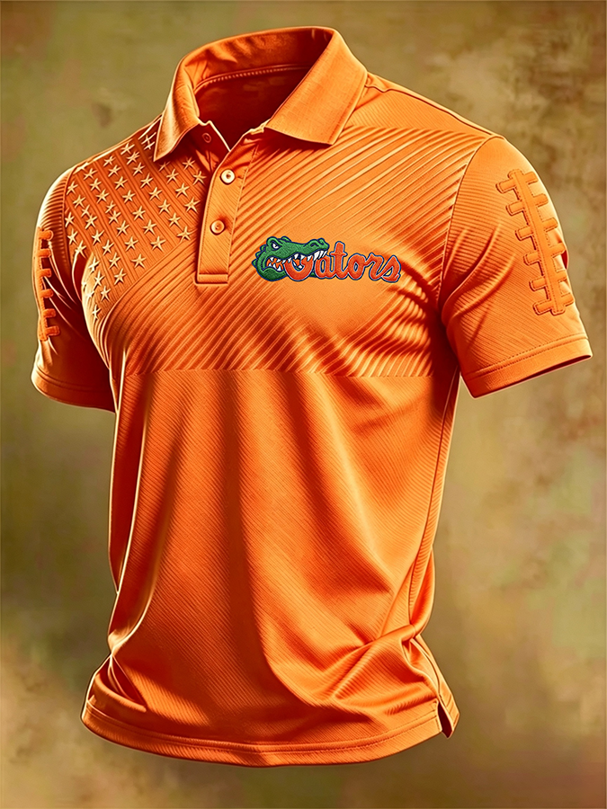 Men'S Retro Football Polo Shirt