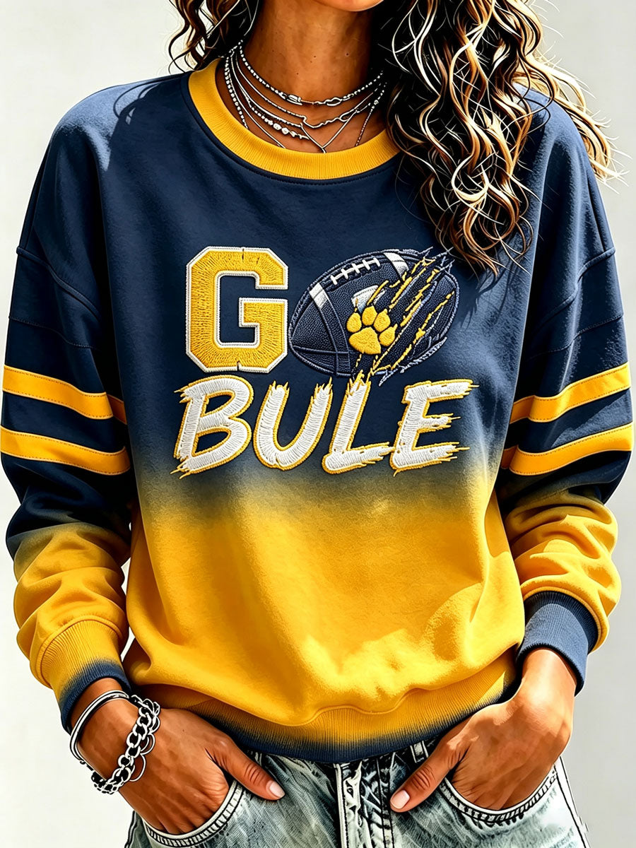 Women'S Retro Rugby Round Neck Sports Shirt