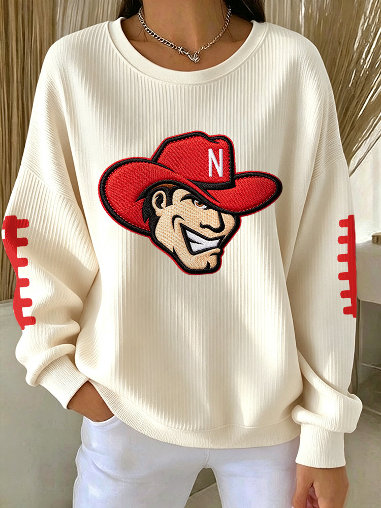 Women'S Football Print Casual Sweatshirt