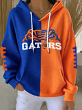 Women'S Football Print Hooded Sweatshirt