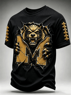 Men's Rugby Waffle Round Neck T-Shirt