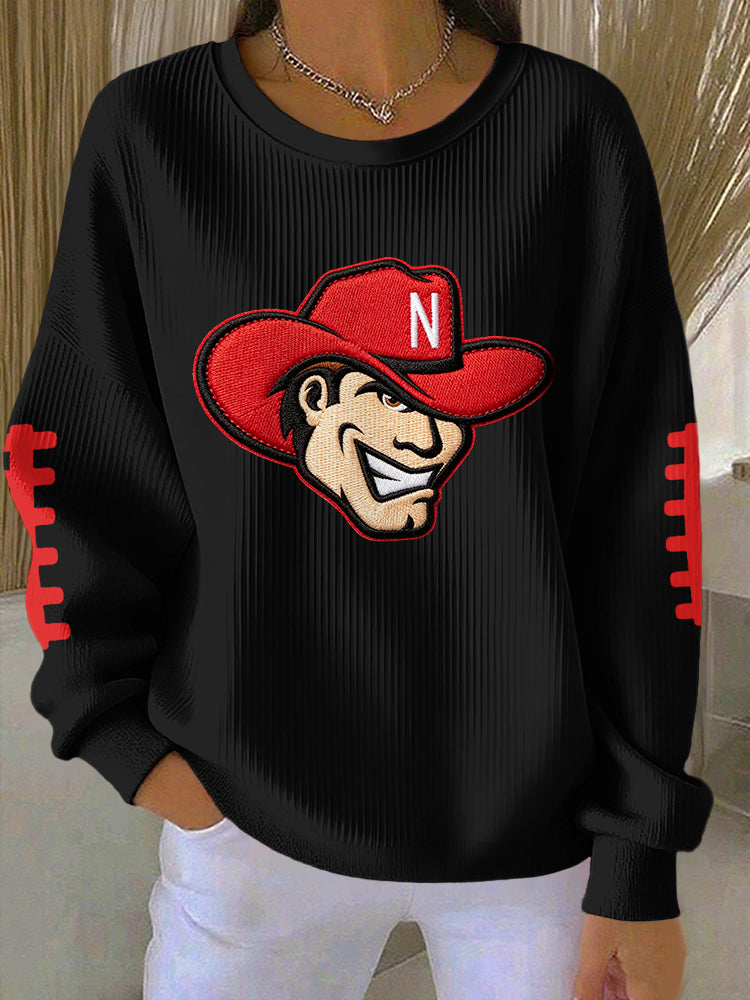 Women'S Football Print Casual Sweatshirt