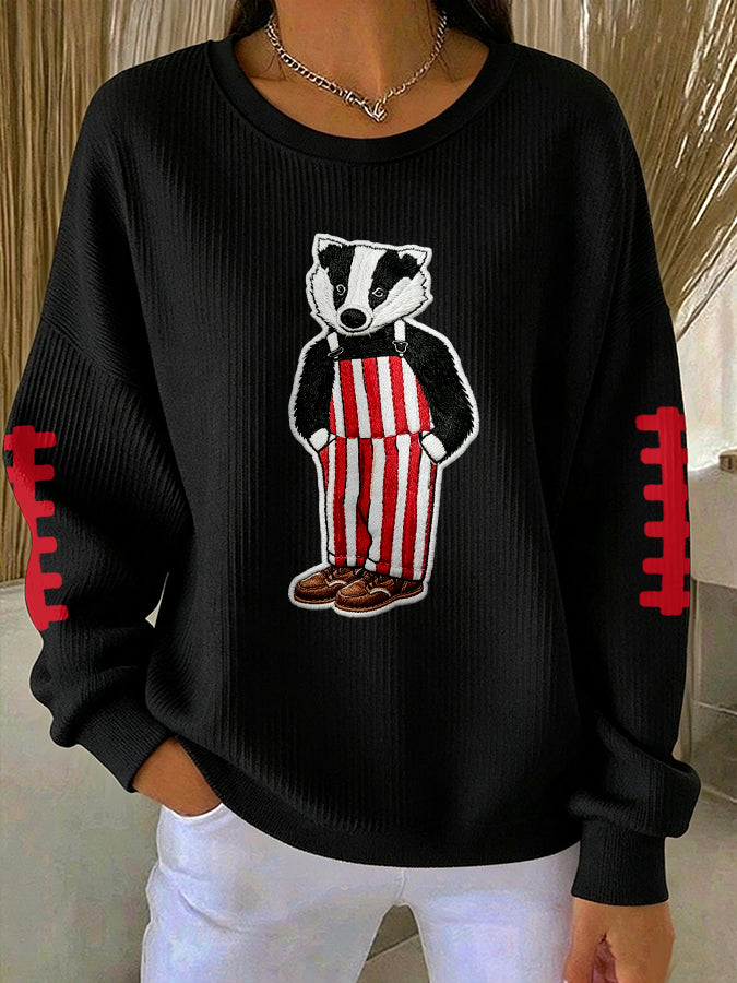 Women'S Football Print Casual Sweatshirt