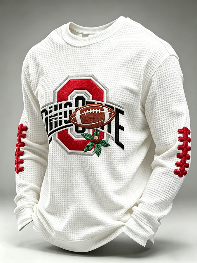 Men'S Rugby Printed Waffle T-Shirt