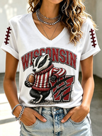 Women's Football Printed T-shirt