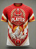 Men'S Football Fan  Print Casual T-Shirt