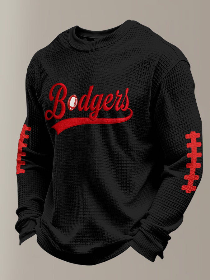 Men'S Football Printed Waffle T-Shirt